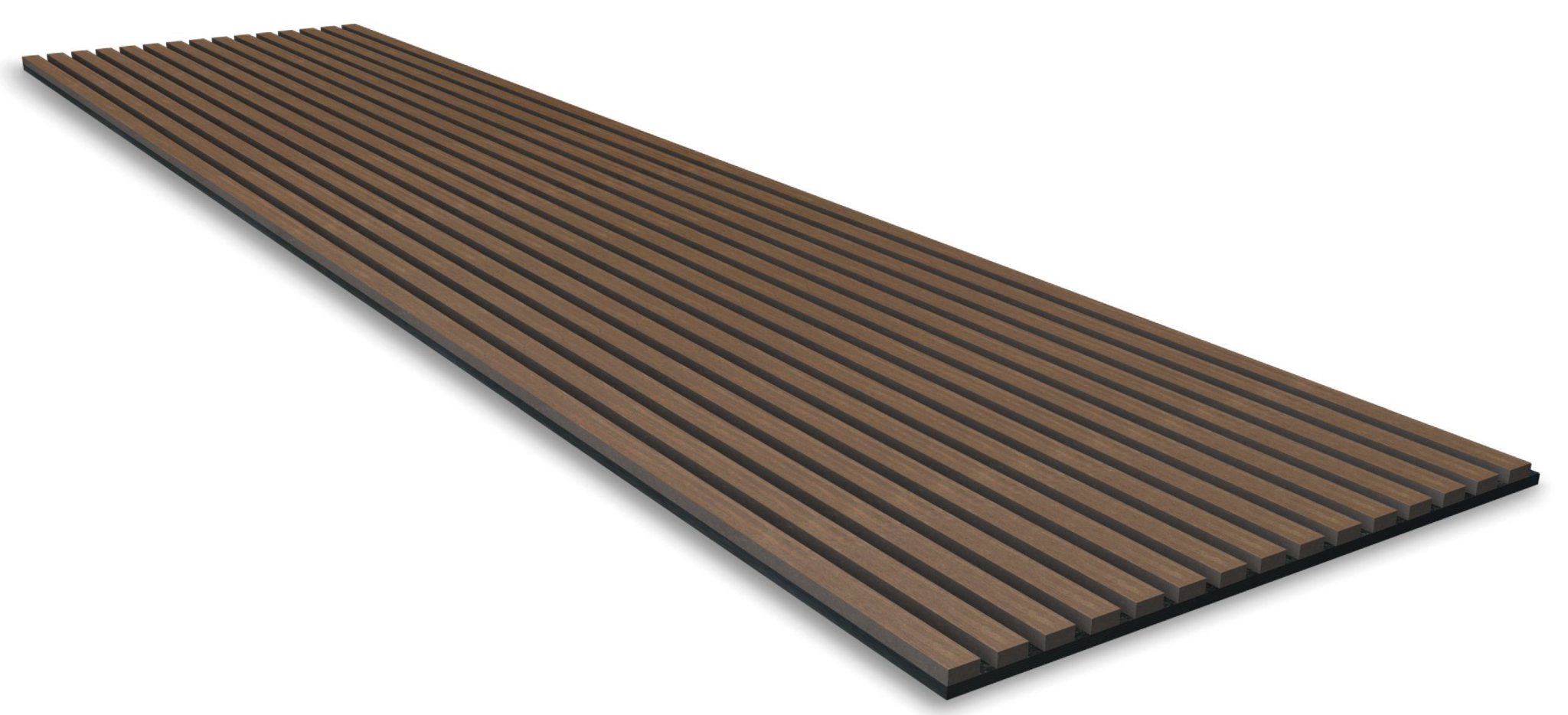Slatted Timber Raft Smoked Oak Acoustic Slat Wood Panel (2,4m) - Inspiration Wood