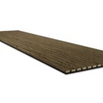 Walnut Acoustic Slat Wood Panel (3-sided wood veneer) 3m