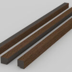 Smoked Oak End Slat (3m)