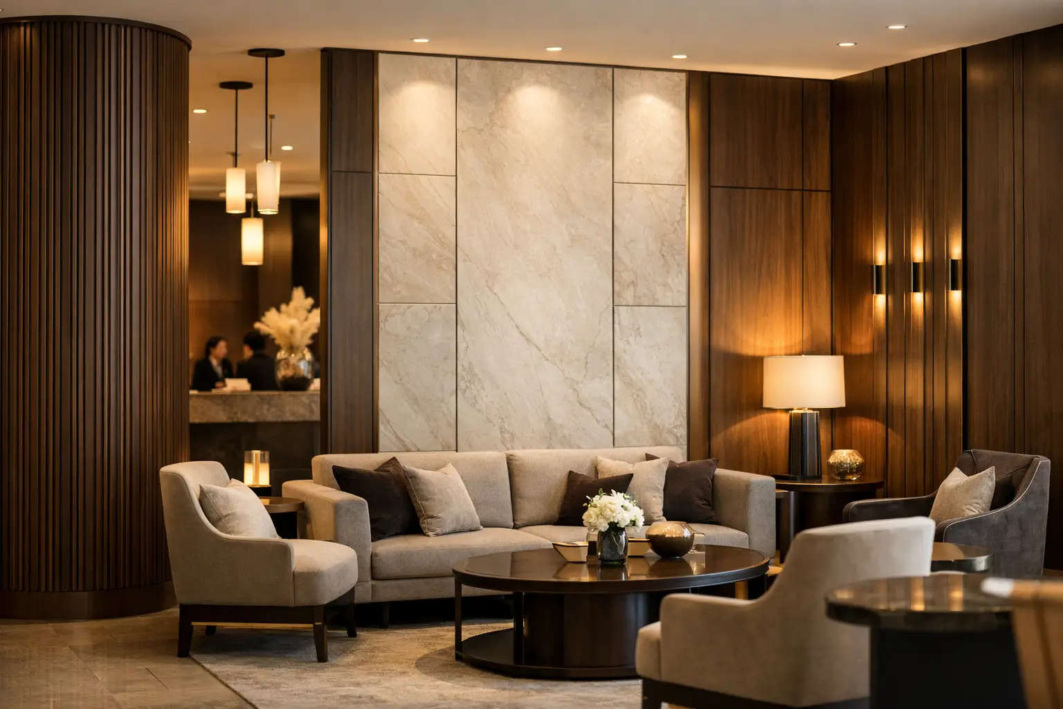 Hotel Lobby Wall Paneling That Sets the Tone