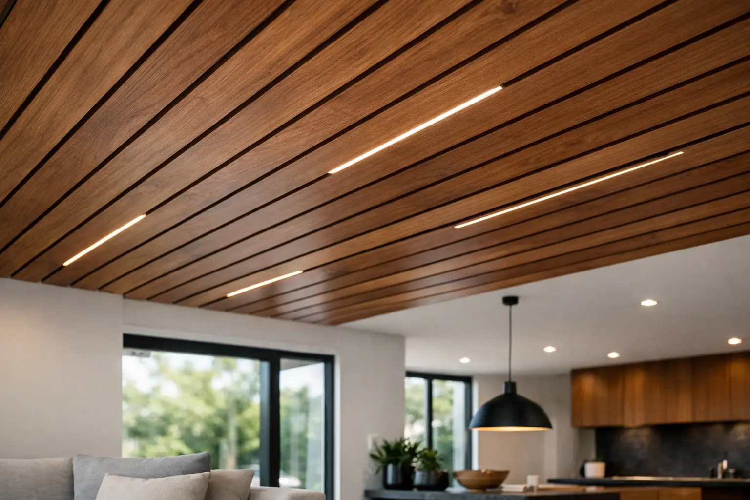 Why Modern Wood Ceiling Panels Work