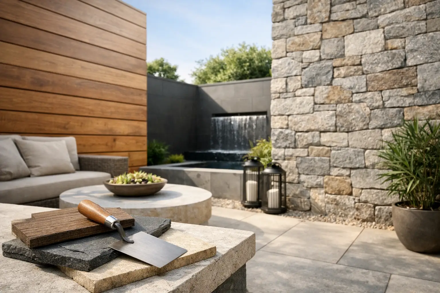 How to Clad a Courtyard Wall for Lasting Style